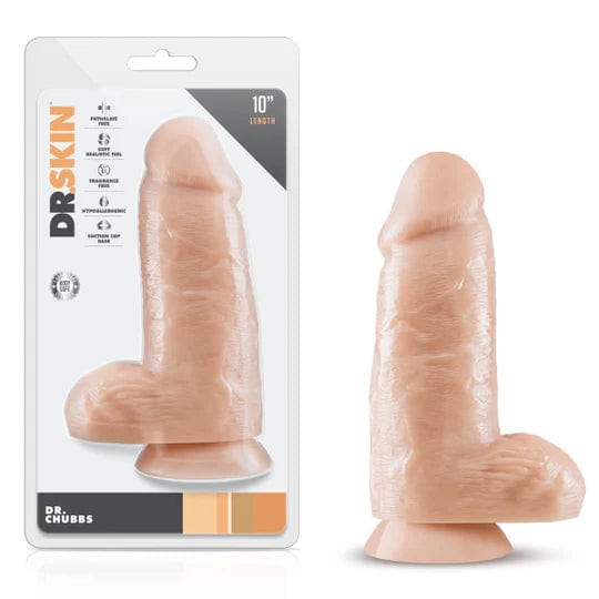 lifelike silicone thin dildo-Dildo - Blush Novelties - Dr. Skin Dr. Chubbs - 10 Pouces