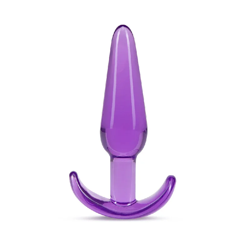 Anal toys with plush vibe-B Yours - Slim Anal Plug - Purple