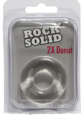 cock ring with bold play-Rock Solid 2x Donut Ring -  Clear