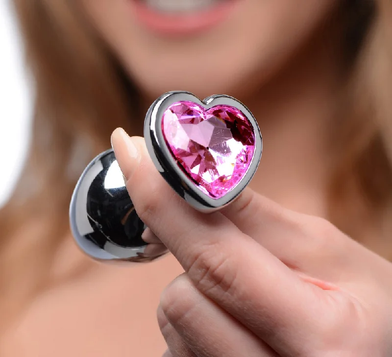 Anal toys for sly carry-Pink Heart Anal Plug Set