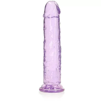 straight silicone purple dildo-Realrock Crystal Clear Straight Dildo 11" by Shots