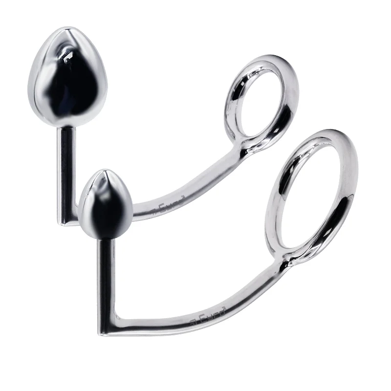 Anal toys for close joy-LeLuv Eyro Anal Hook with Cock Ring and Egg | Stainless Steel Prostate Massager