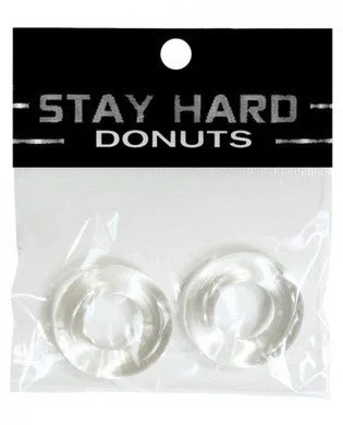 cock ring for pelvic strength-Stay Hard Donuts - 2  Pack  Clear