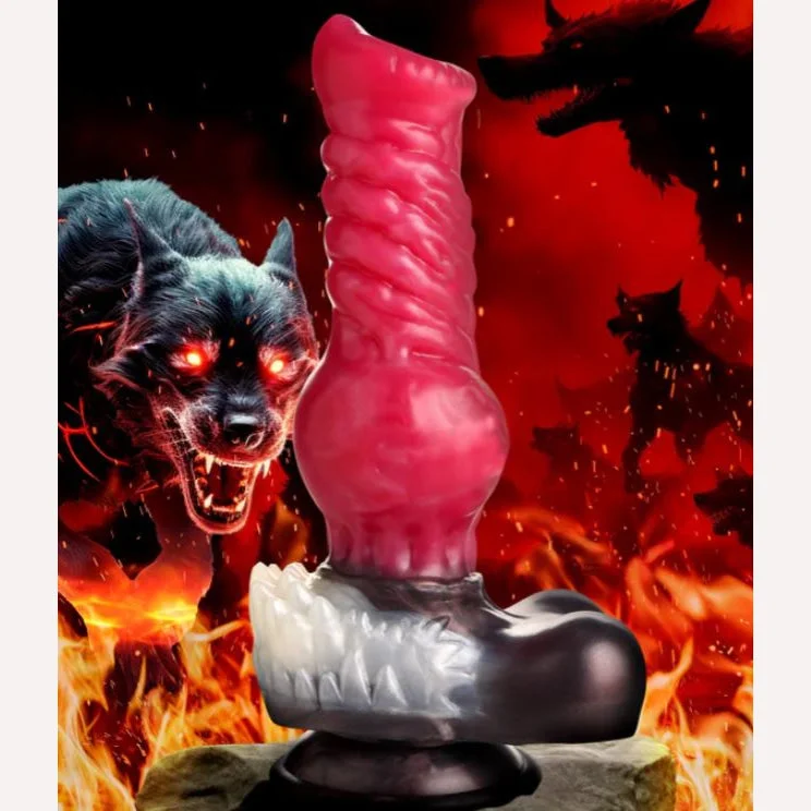 vibrating glass red dildo-Creature Cocks Cujo Canine Silicone Dildo