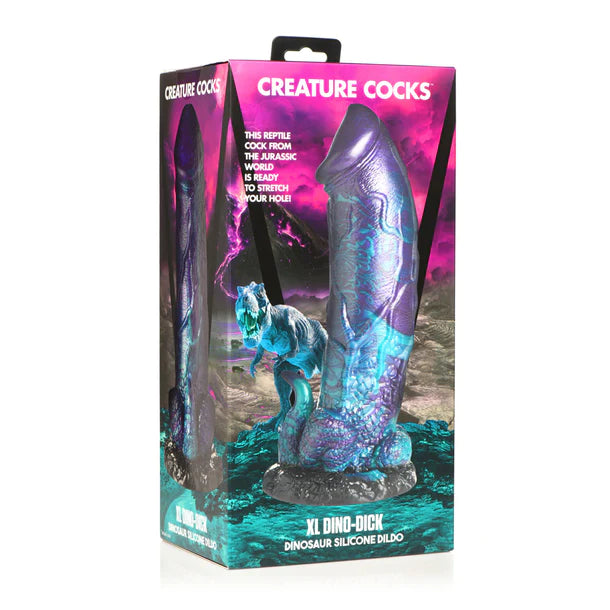 realistic rubber pink dildo-Dino Dick XL Creature Cocks Dildo by XR