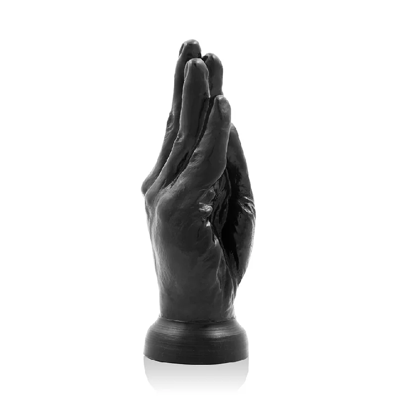 firm glass lifelike dildo-Intruder Hand Black