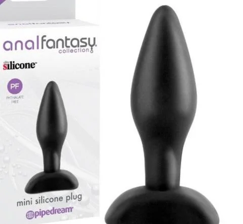 Anal toys with plush thrill-Pipedream Anal Fantasy Collection Mini Silicone Butt Plug 3 inch Black