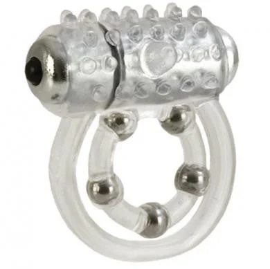 cock ring with slim vibes-Maximus Enhancement Ring 5 Stroker Beads - Clear