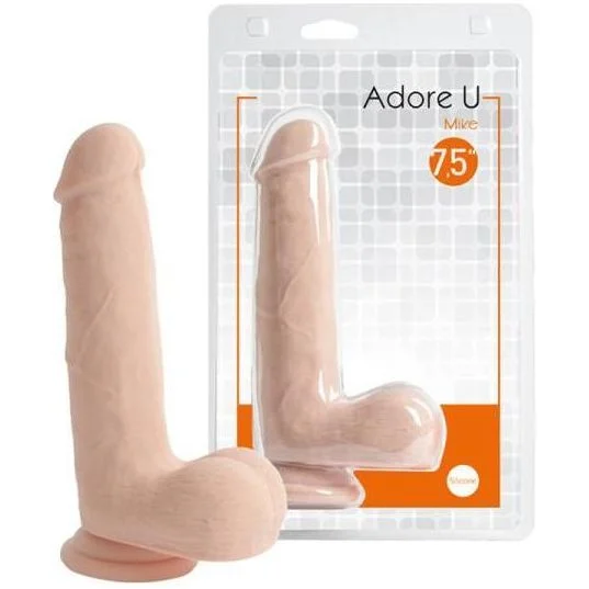 bumpy silicone red dildo-Dildo - Adore U - Mike 7.5 pouces