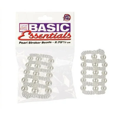 cock ring for muscle tone-Basic Essentials Pearl Stroker Beads - Large