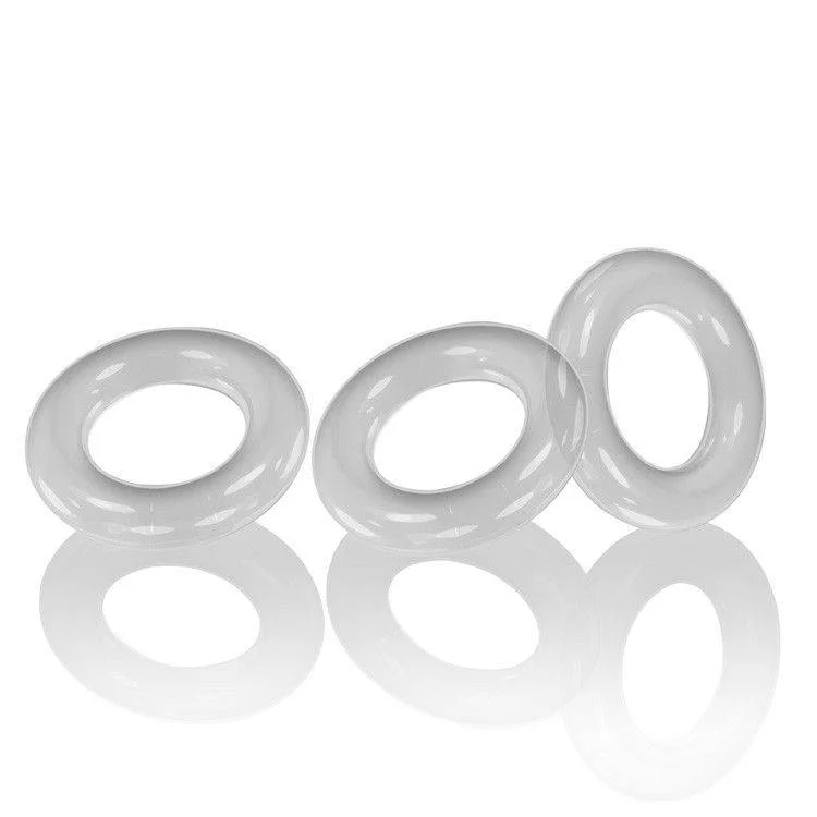 cock ring with tight joy-Willy Rings 3-Pack Cockrings  Clear