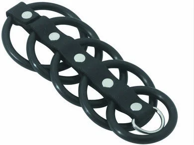 cock ring for shared play-5 Ring Black Rubber Gates Of Hell