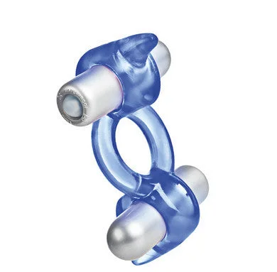 cock ring for prolonged sessions-Up Spice It Up Double Action Couples Ring 1 - Blue