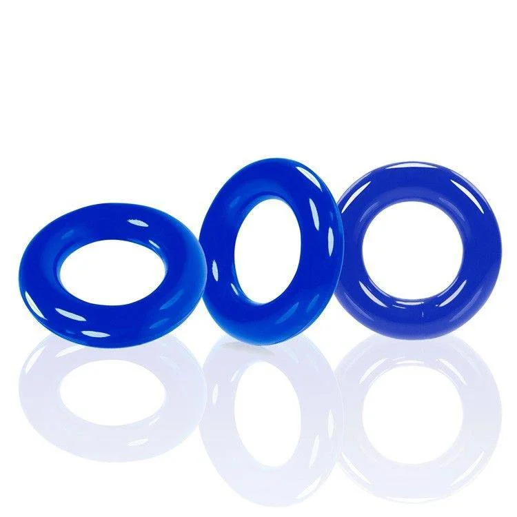 cock ring with quiet joy-Willy Rings 3-Pack Cockrings  Police Blue