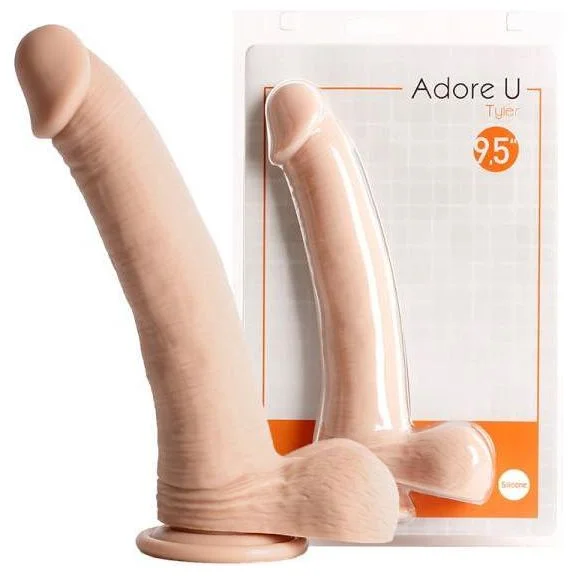 ribbed glass black dildo-Dildo - Adore U dildos - Tyler 9.5 pouces