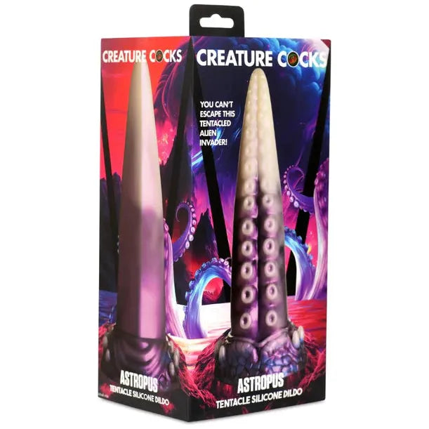 thick silicone silver dildo-Astropus Tentacle Creature Cocks Dildo by XR