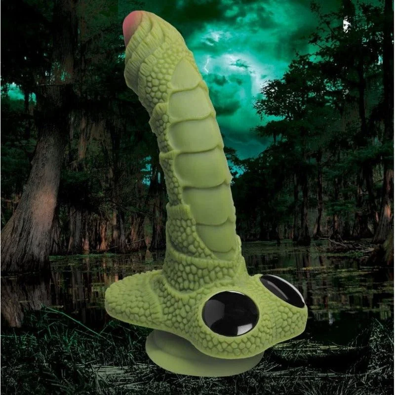 soft silicone curved dildo-Dildo - Creature Cocks - Swamp Monster - 9,4 pouces