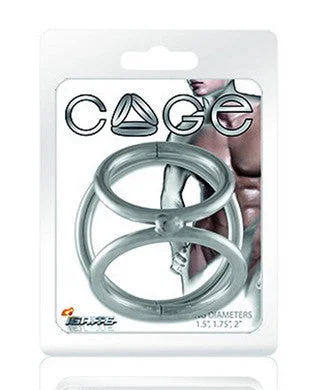 cock ring with soft pouch-Chrome Cage