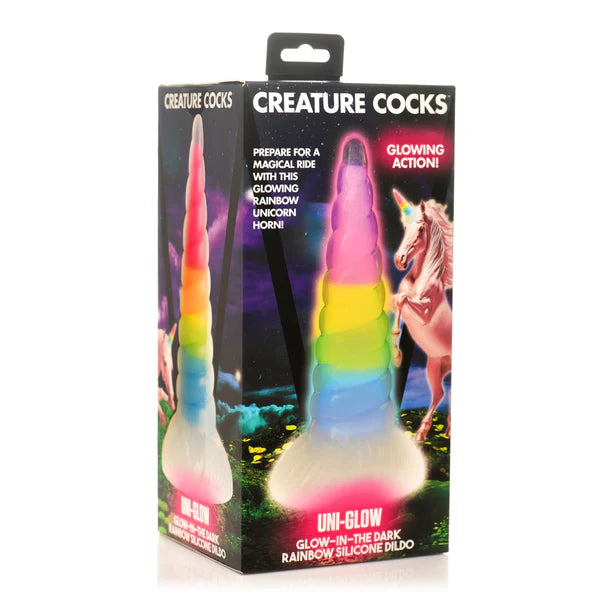 soft silicone silver dildo-Creature Cocks Uni Glow Dildo by XR