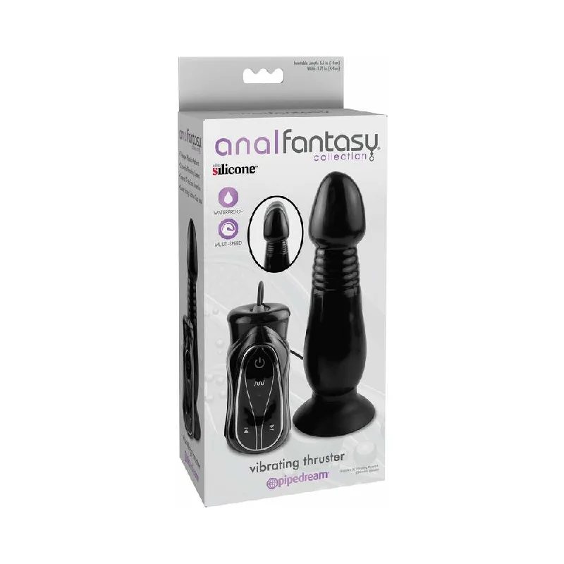 Anal toys with wide rims-Anal Fantasy Collection Vibrating Thruster With Suction Cup Black