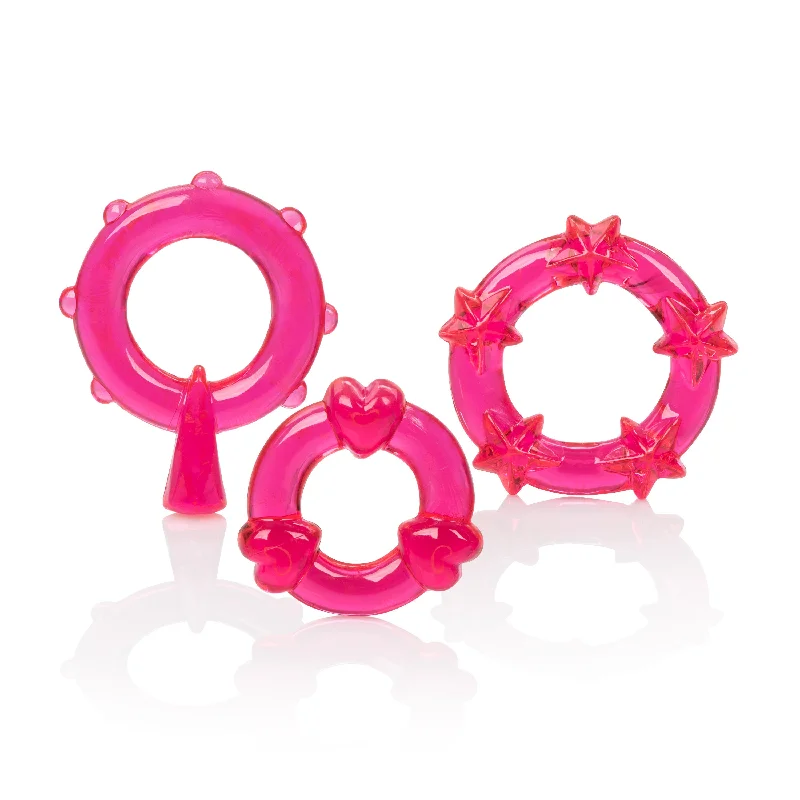 cock ring for spicy vibes-Magic C-Rings - Red