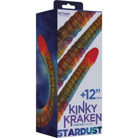 lifelike glass red dildo-Stardust Kinky Kraken 12" Dildo by Hott Products