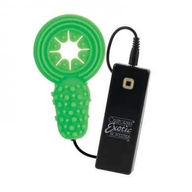 cock ring for intimate vibes-Gyration Sensations Gyrating Rockin Enhancer - Green