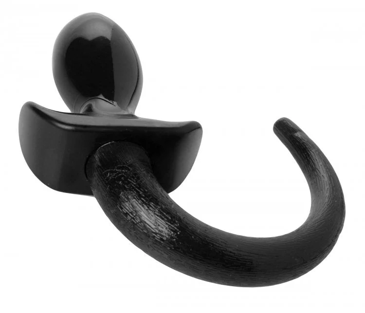 Anal toys with basic buttons-Dog Tail Butt Plug