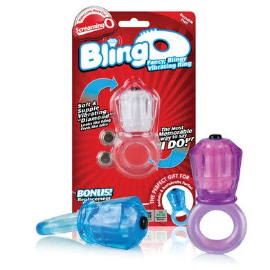 cock ring for intimate vibes-The Screaming O Blingo - Assorted Colors - Each