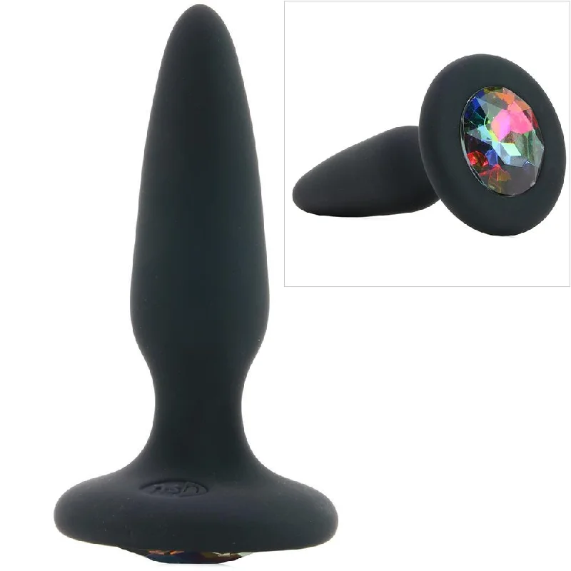 Anal toys for posh play-Glams Mini Rainbow Gem Silicone Butt Plug