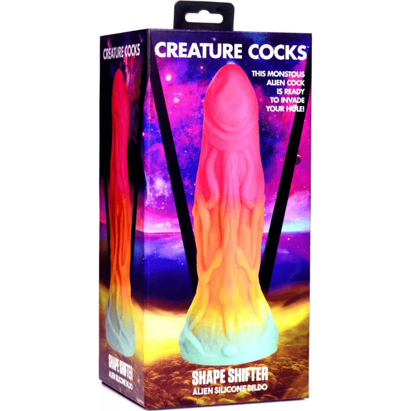 thin silicone black dildo-Dildo de Fantaisie - Creature Cocks - Shape Shifter Alien-8 pouces