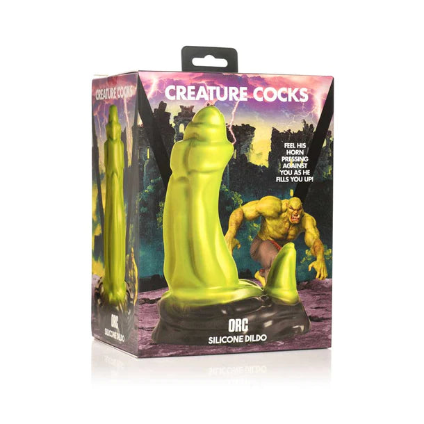 soft silicone curved dildo-Orc Creature Cocks Dildo by XR